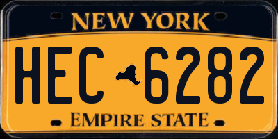 NY license plate HEC6282