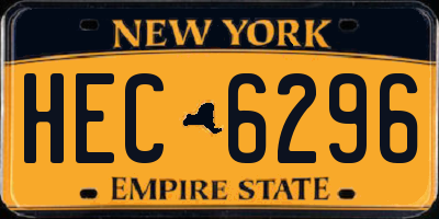 NY license plate HEC6296