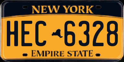 NY license plate HEC6328