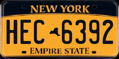NY license plate HEC6392
