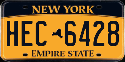 NY license plate HEC6428