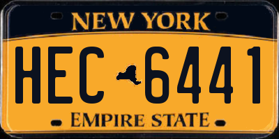 NY license plate HEC6441