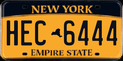 NY license plate HEC6444