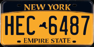 NY license plate HEC6487