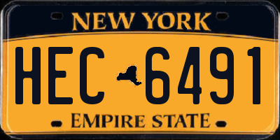 NY license plate HEC6491