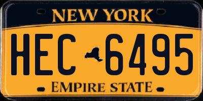 NY license plate HEC6495