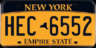 NY license plate HEC6552