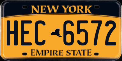 NY license plate HEC6572