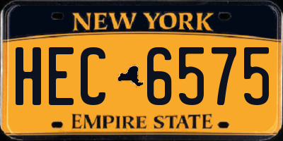 NY license plate HEC6575