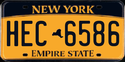 NY license plate HEC6586