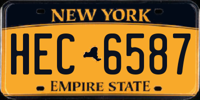 NY license plate HEC6587