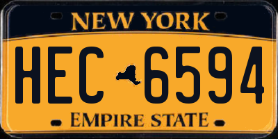 NY license plate HEC6594