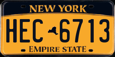 NY license plate HEC6713