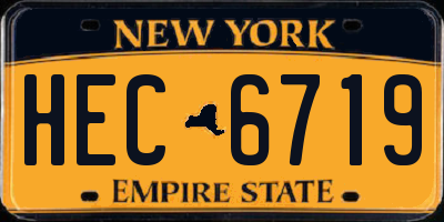 NY license plate HEC6719