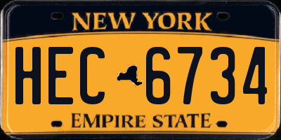 NY license plate HEC6734