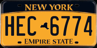 NY license plate HEC6774