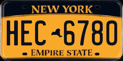 NY license plate HEC6780