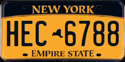 NY license plate HEC6788