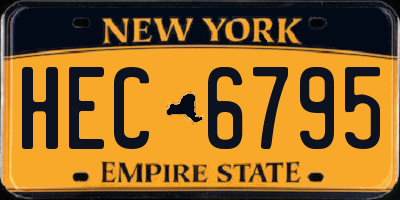 NY license plate HEC6795