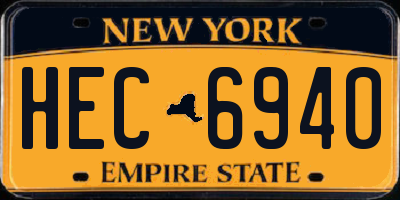 NY license plate HEC6940