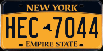 NY license plate HEC7044