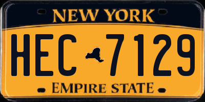 NY license plate HEC7129