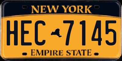 NY license plate HEC7145