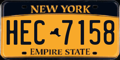 NY license plate HEC7158