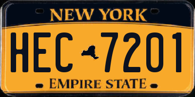 NY license plate HEC7201