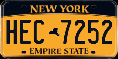 NY license plate HEC7252