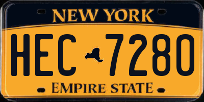 NY license plate HEC7280