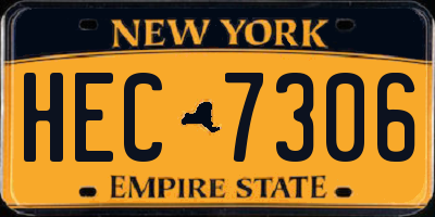 NY license plate HEC7306