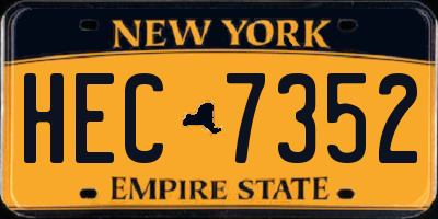 NY license plate HEC7352