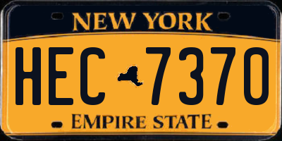 NY license plate HEC7370