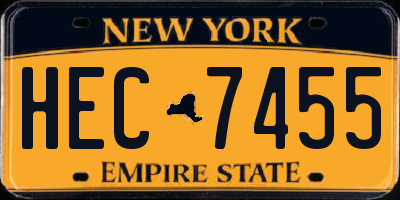 NY license plate HEC7455