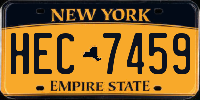 NY license plate HEC7459