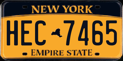 NY license plate HEC7465