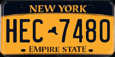 NY license plate HEC7480