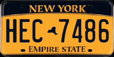 NY license plate HEC7486