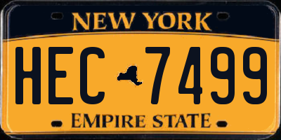 NY license plate HEC7499