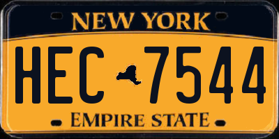 NY license plate HEC7544