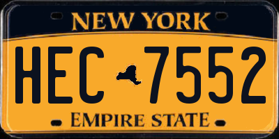 NY license plate HEC7552