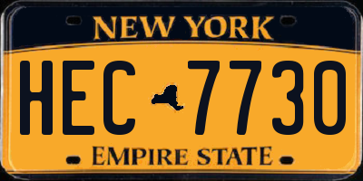 NY license plate HEC7730