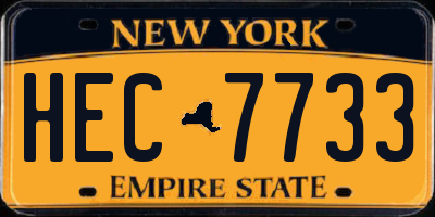 NY license plate HEC7733