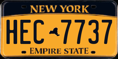 NY license plate HEC7737
