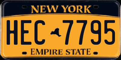 NY license plate HEC7795