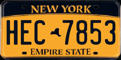 NY license plate HEC7853