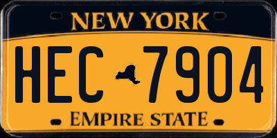 NY license plate HEC7904
