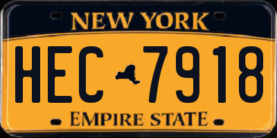 NY license plate HEC7918