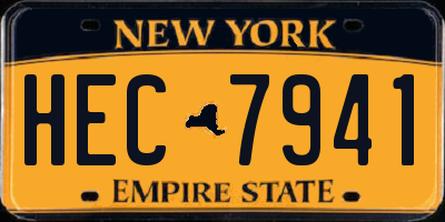 NY license plate HEC7941